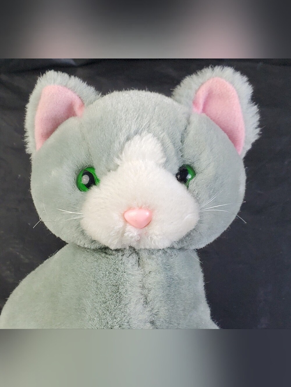 Westcliff Collection Vintage Realistic Grey Cat Stuffed Animal Plush Toy - GUC